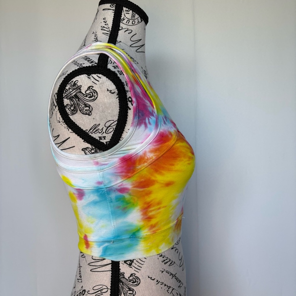 Helmut Lang cutout detail micromodal tie dye bra crop top size P XS - Picture 8 of 15